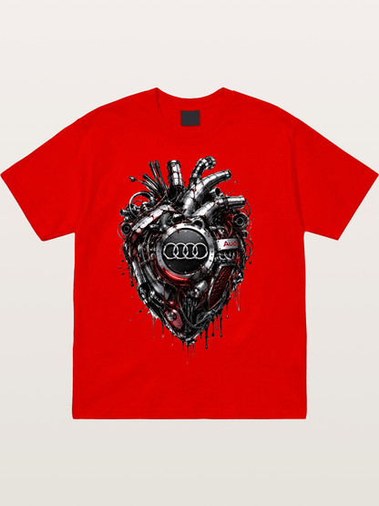 Audi Mechanical Heart Poster Cotton T-shirt