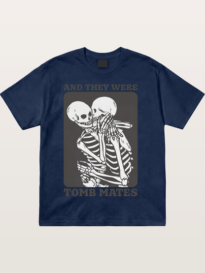 Tomb Mates Skeleton Couple Pride Cotton T-shirt