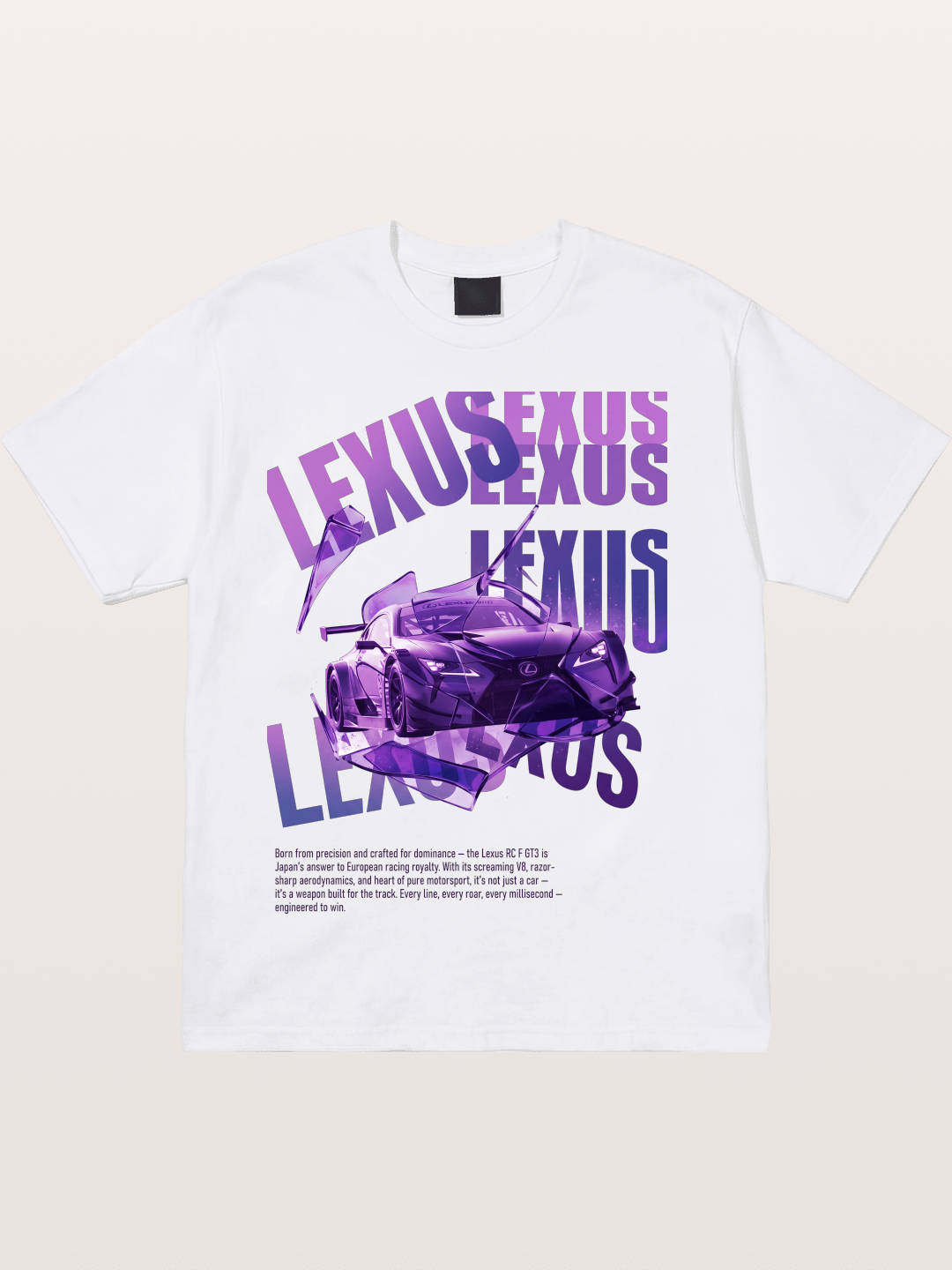 Purple RC F GT3 Shatter Art Cotton T-shirt