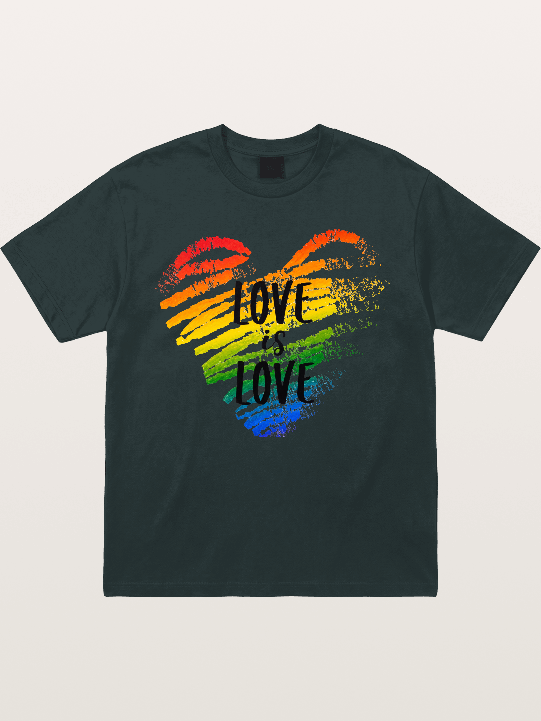Love Is Love Rainbow Heart Art Gildan T-shirt