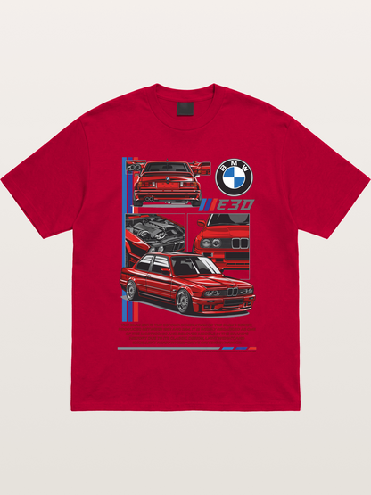 BMW E30 Multi Angle Collage Gildan T-shirt