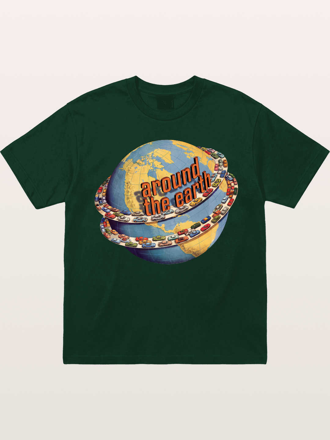 Global Cars Earth Illustration Gildan T-shirt