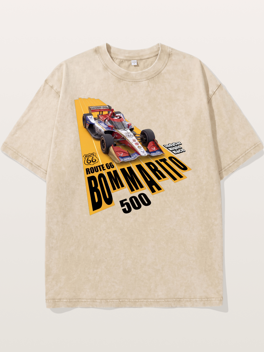USAF Route66 Race Poster Washed T-shirt