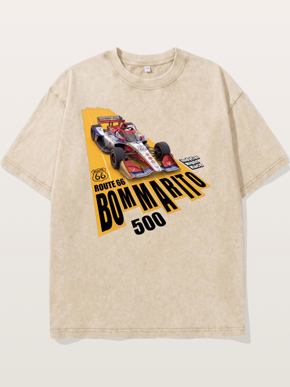 USAF Route66 Race Poster Washed T-shirt