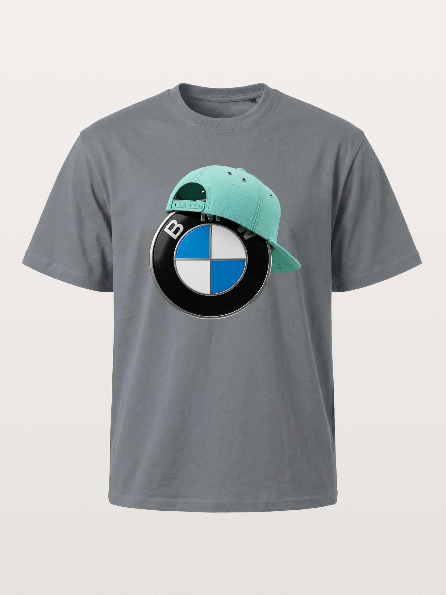BMW Logo & Tiffany Cap Art Cotton T-shirt