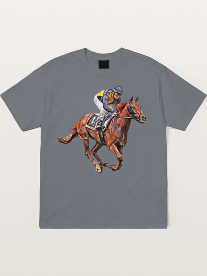 Jockey on Brown Horse Preakness 2026 Cotton T-shirt