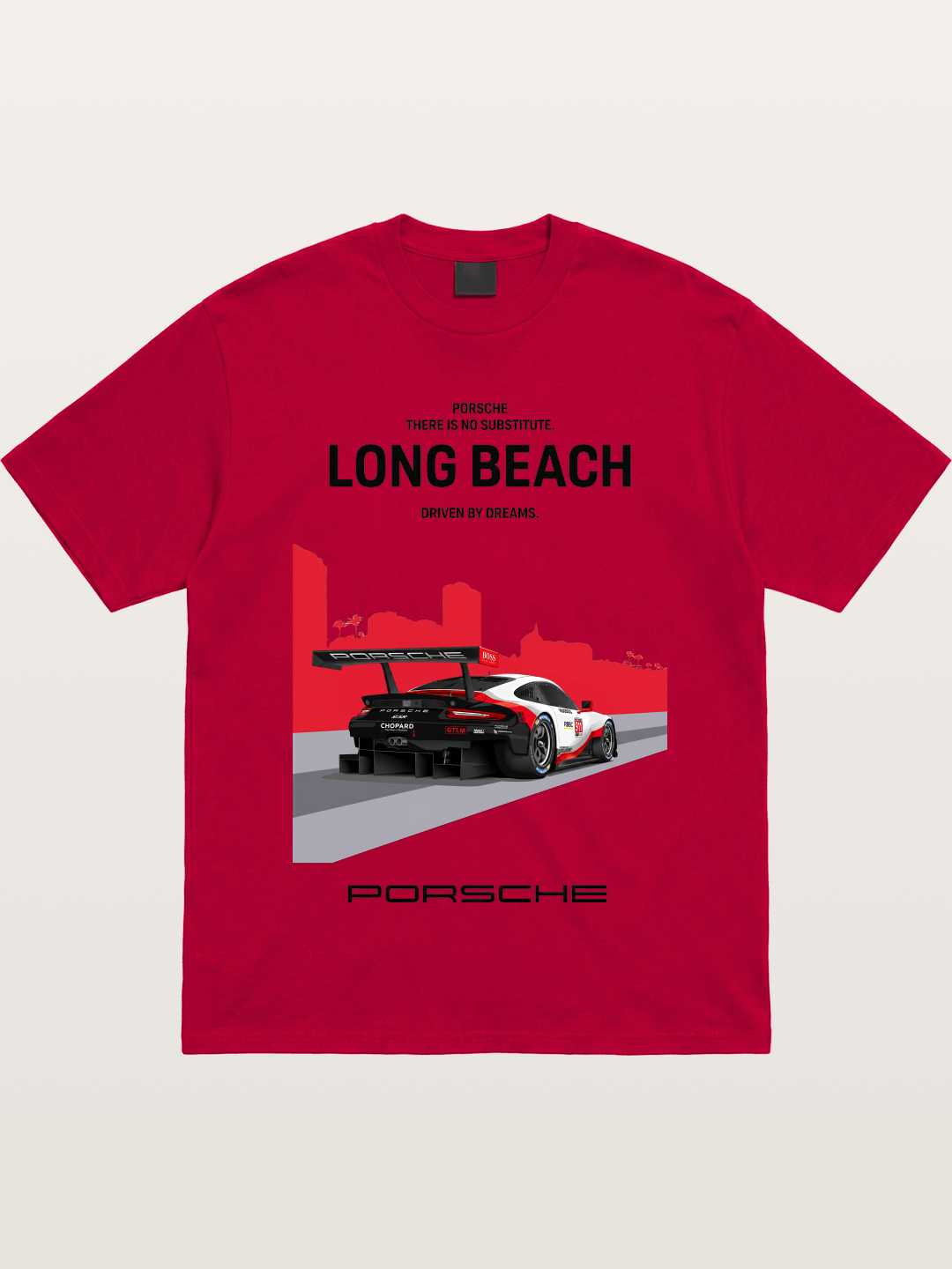 Long Beach Race Porsche Poster Gildan T-shirt