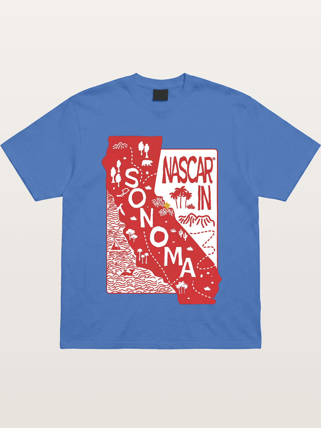 Sonoma Raceway California Outline Gildan T-shirt