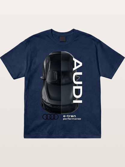 Audi E-Tron Split View Print Cotton T-shirt