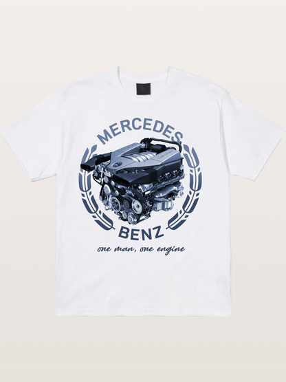 Benz V8 Engine Technical View Cotton T-shirt