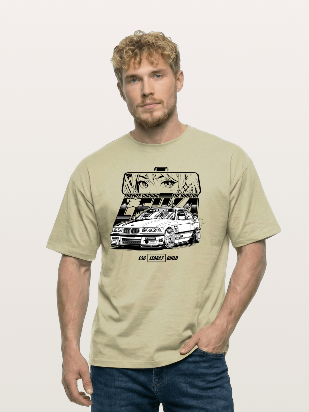 Vintage Race Car Cotton T-shirt