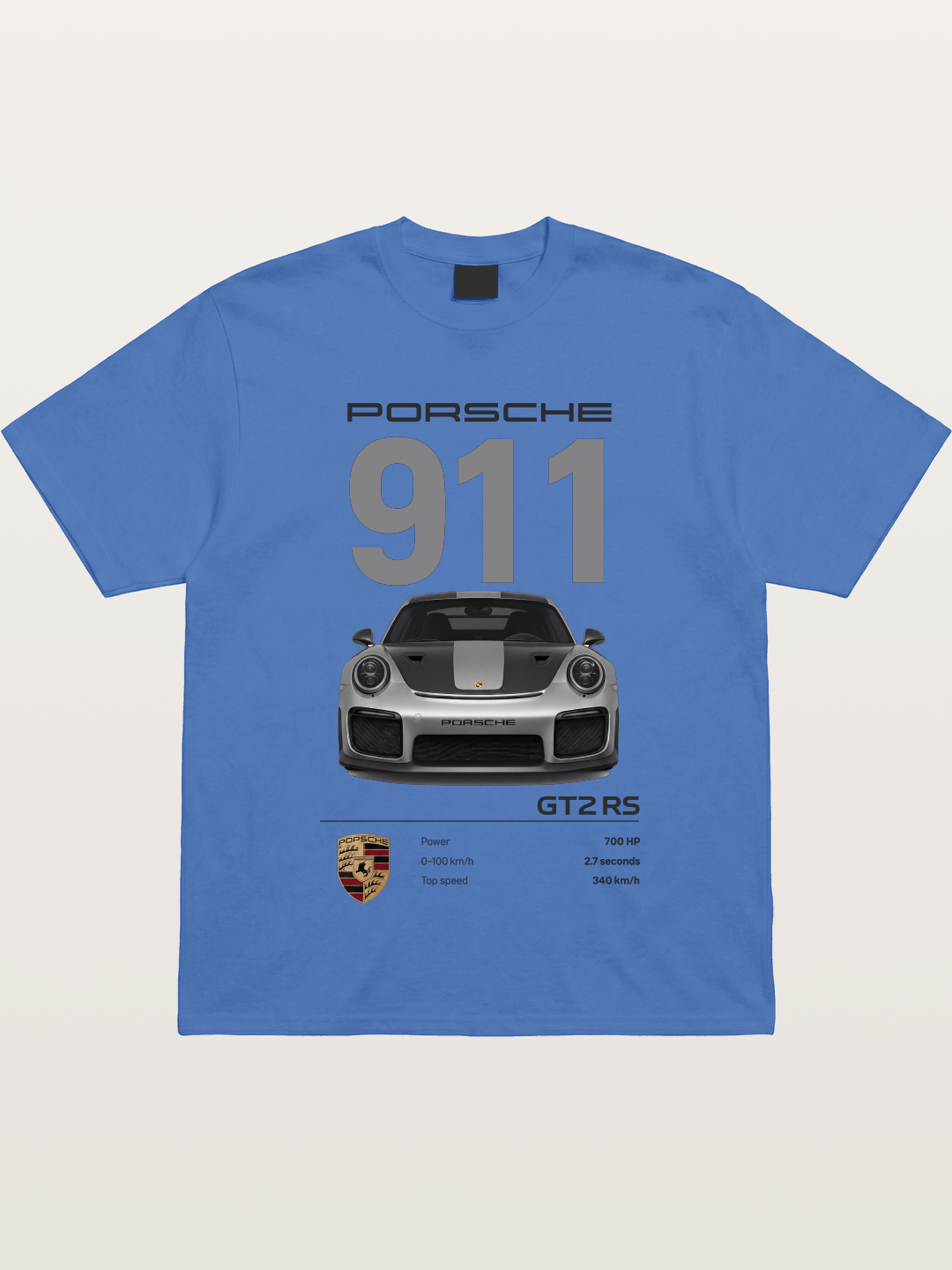 Porsche 911 GT2RS Front View Specs Gildan T-shirt