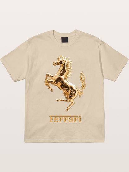 Ferrari Golden Prancing Horse Gildan T-shirt