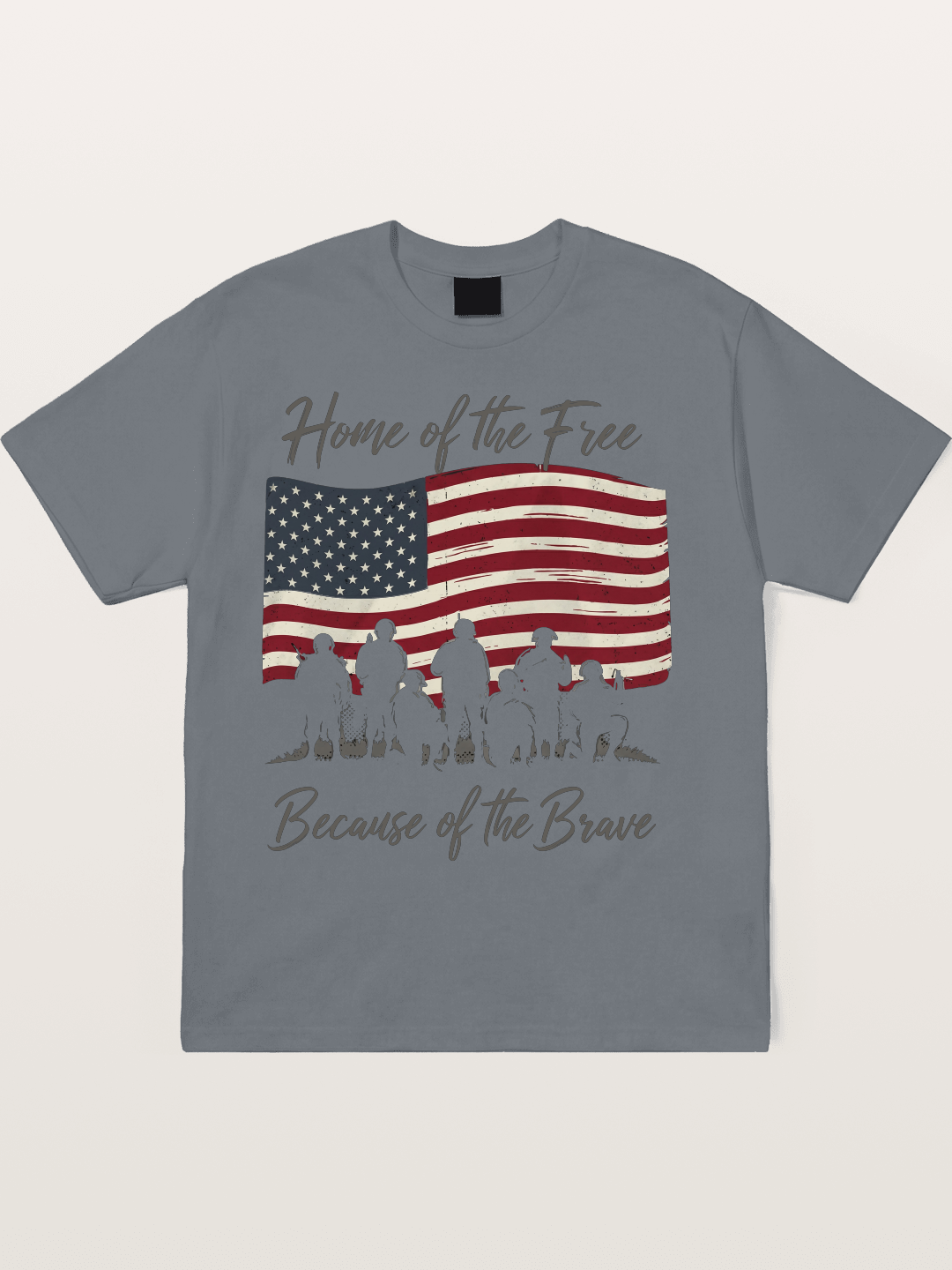 Home of the Free Because of the Brave Cotton T-shirt
