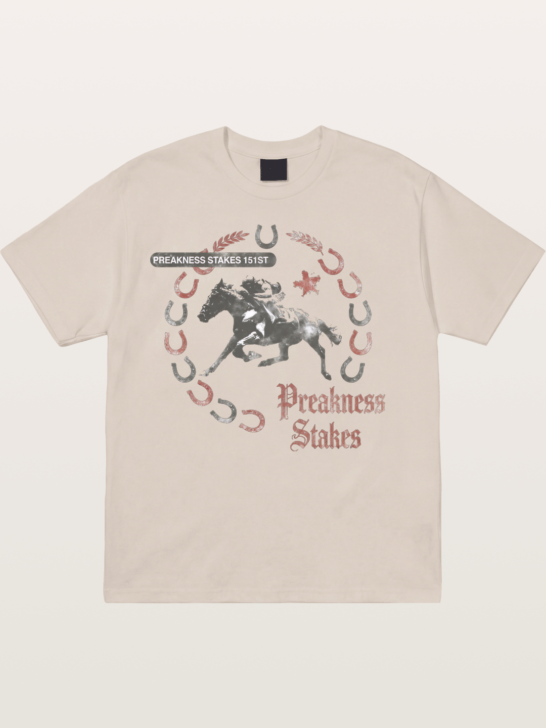 Preakness Stakes Horseshoe Art Cotton T-shirt