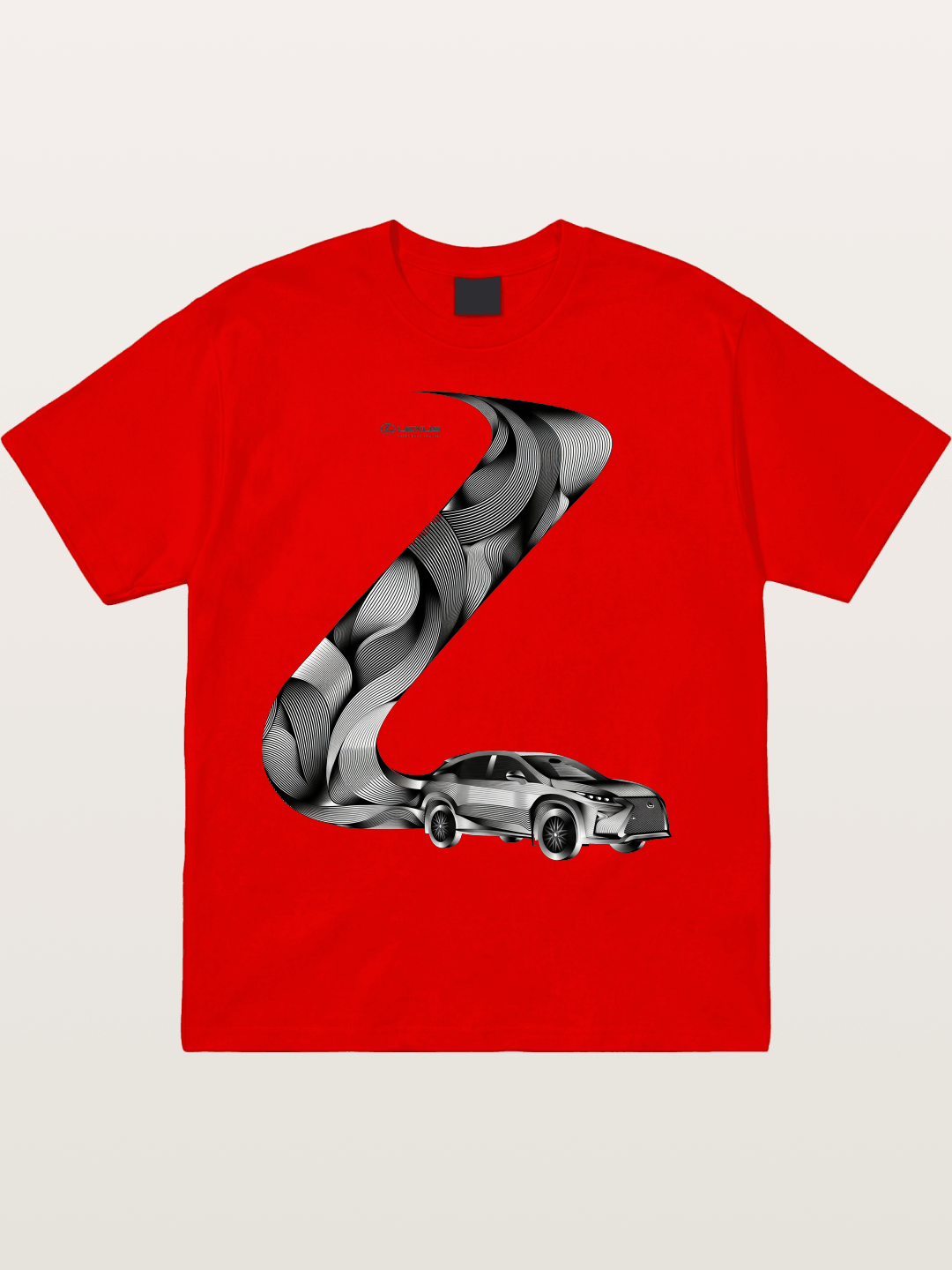 Lexus Wave Line Art Graphic Cotton T-shirt