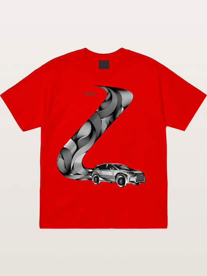 Lexus Wave Line Art Graphic Cotton T-shirt