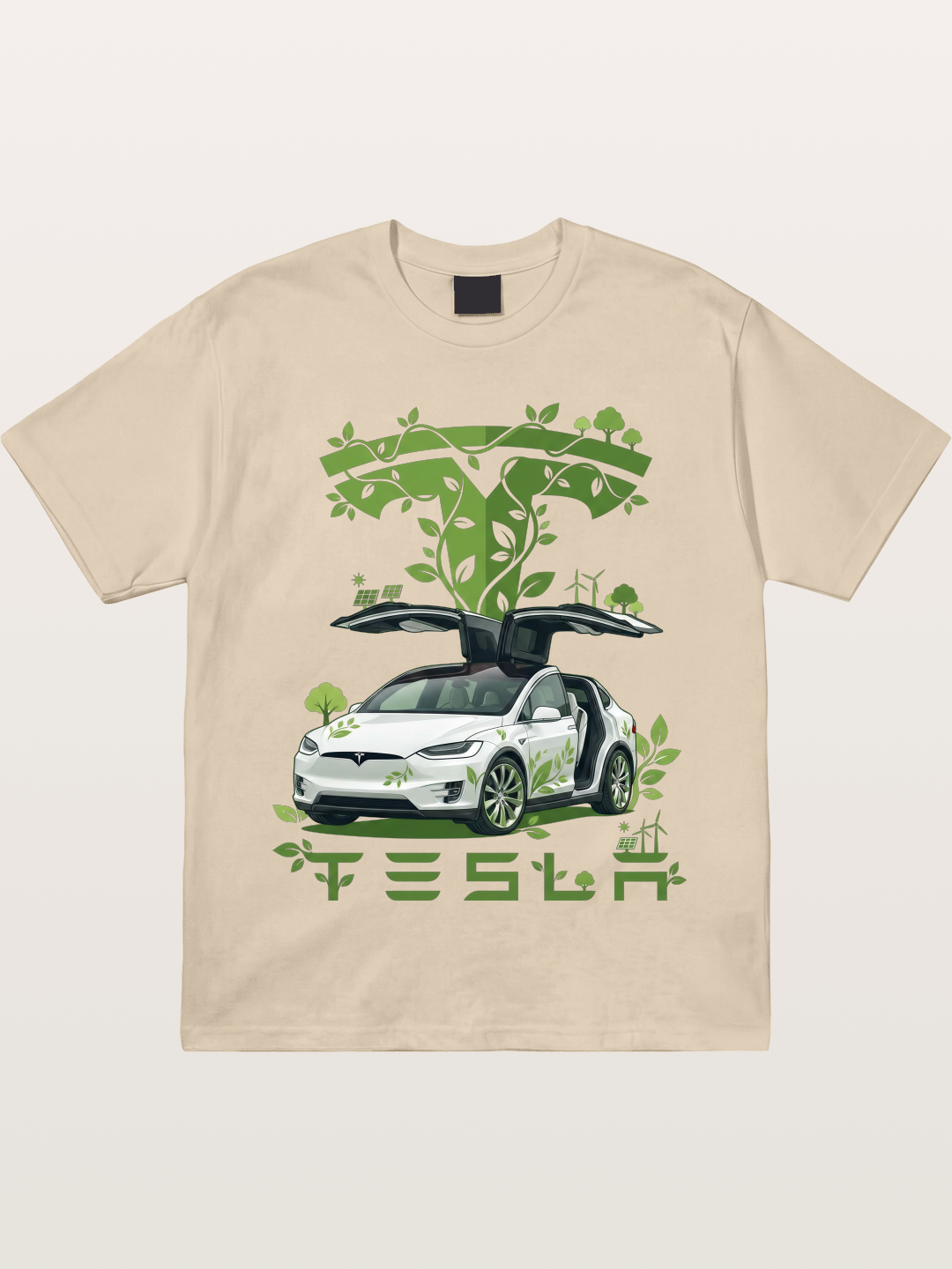 Tesla Eco-Friendly Art Print Gildan T-shirt