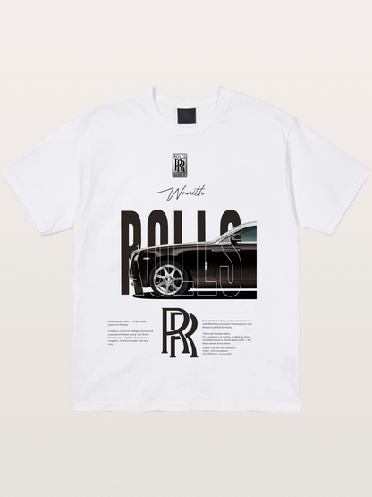Rolls Royce Wraith Typography Cotton T-shirt