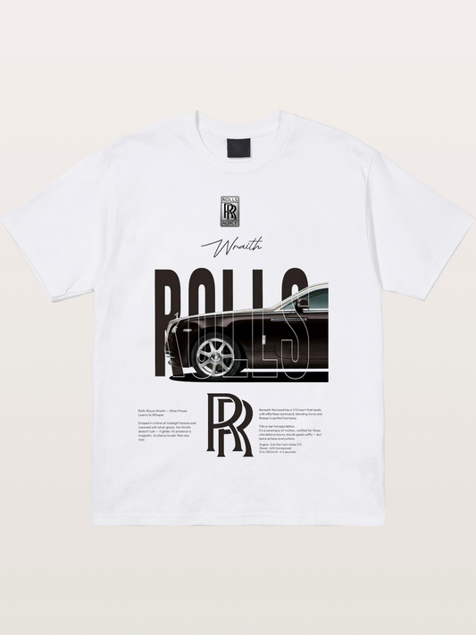 Rolls Royce Wraith Typography Cotton T-shirt