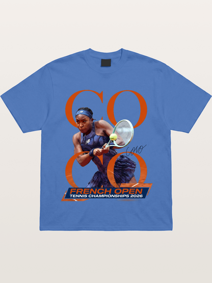 Coco Gauff French Open Portrait Gildan T-shirt