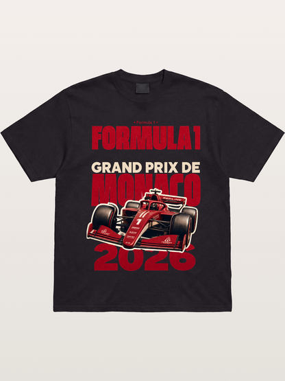 Monaco F1 2026 Red Print Gildan T-shirt