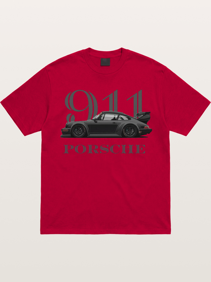 Porsche 911 Widebody Black Sports Car Gildan T-shirt