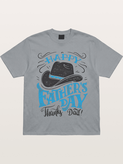 Happy Father's Day Cowboy Hat Gildan T-shirt