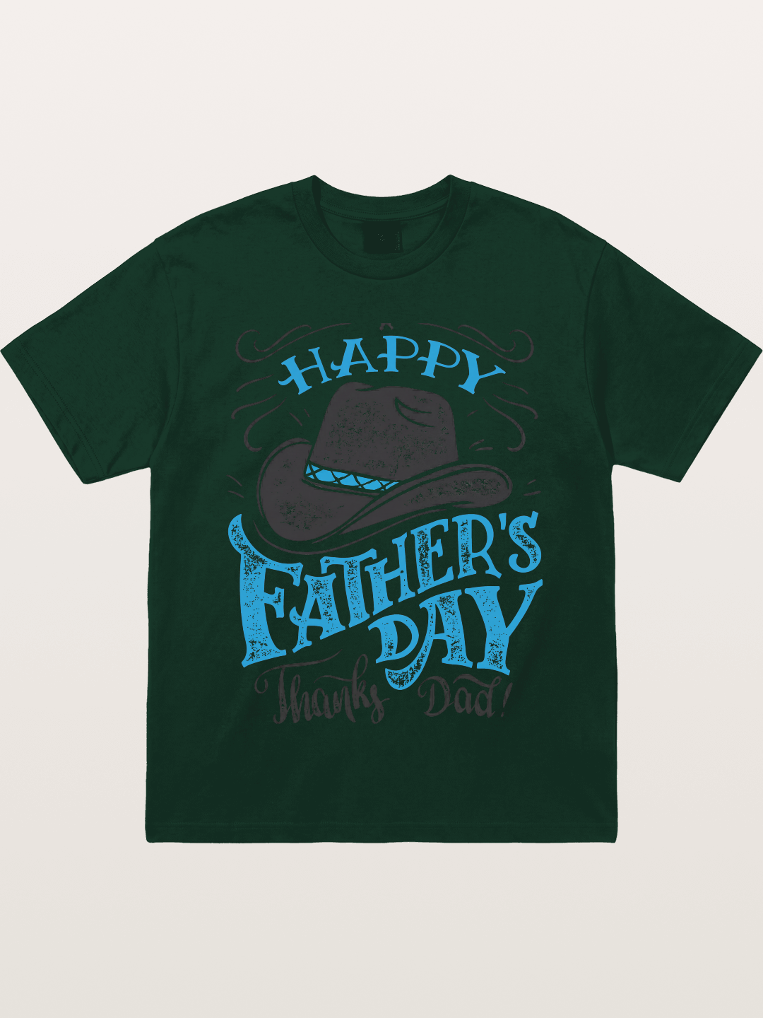 Happy Father's Day Cowboy Hat Gildan T-shirt