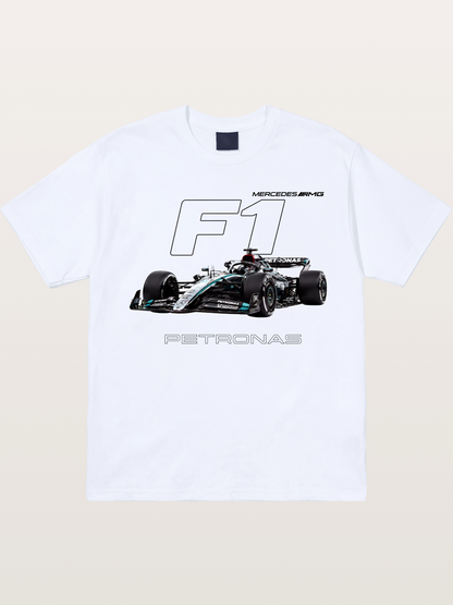 Mercedes F1 Formula Car Print Gildan T-shirt