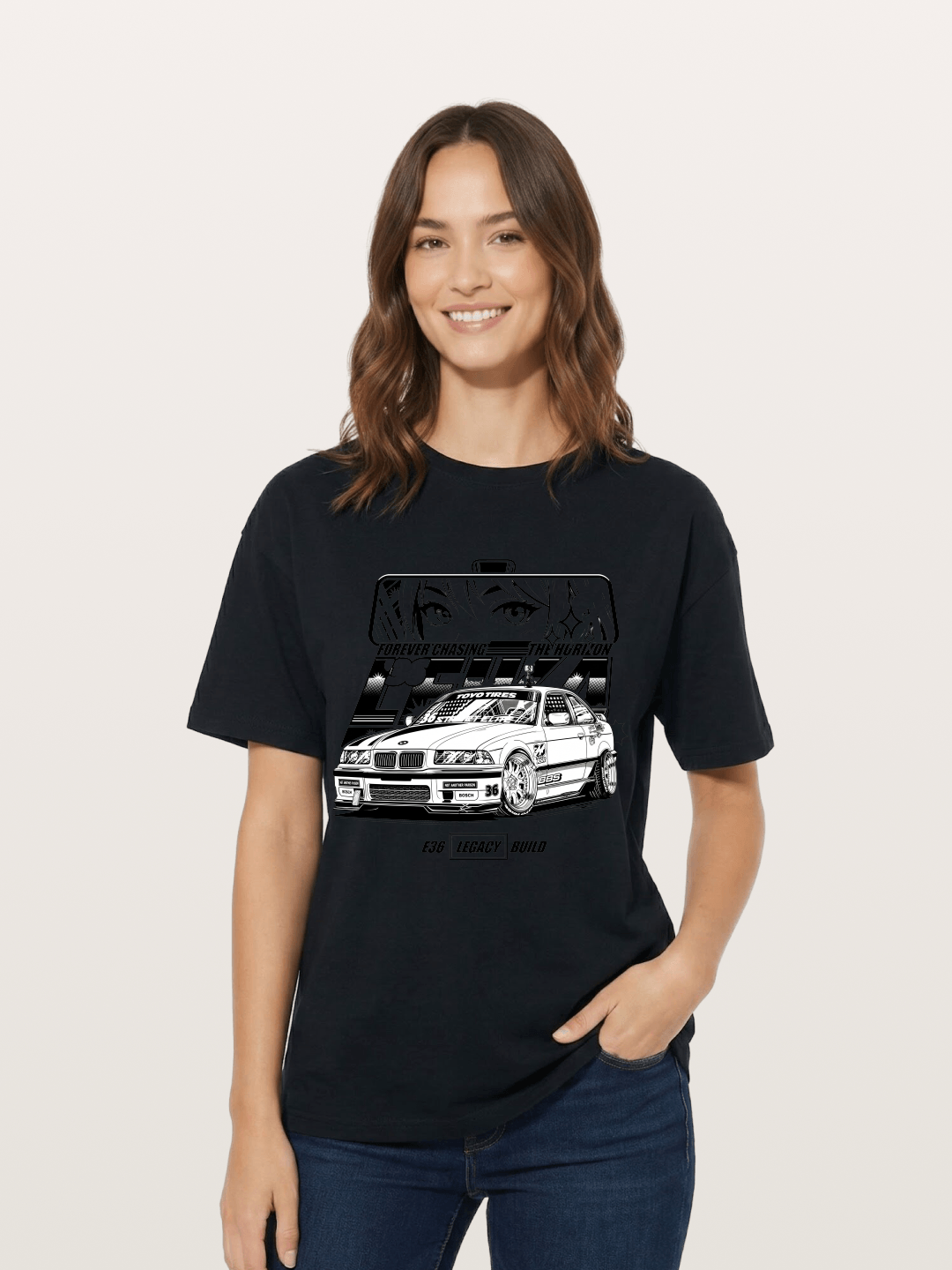 Vintage Race Car Cotton T-shirt