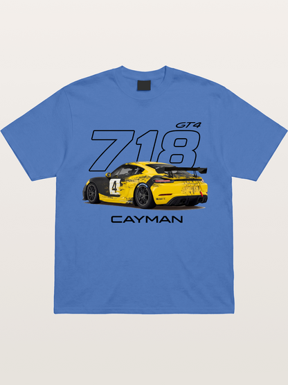 Porsche 718 Cayman GT4 Poster Gildan T-shirt
