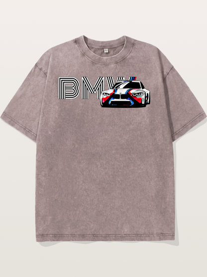 BMW M Series Typography Print Washed T-shirt