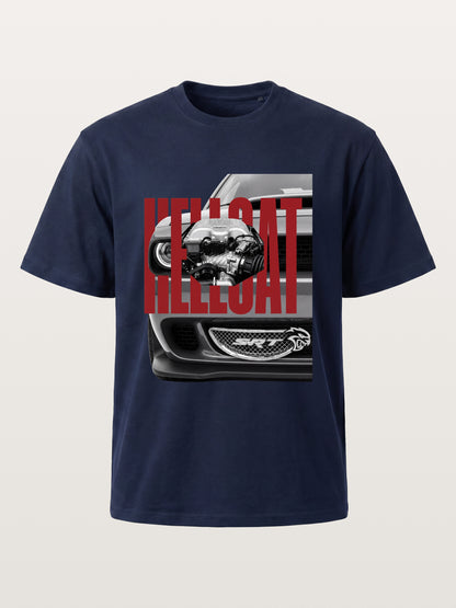 Hellcat Engine Overlay Art Cotton T-shirt