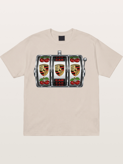 Porsche Slot Machine Art Print Cotton T-shirt