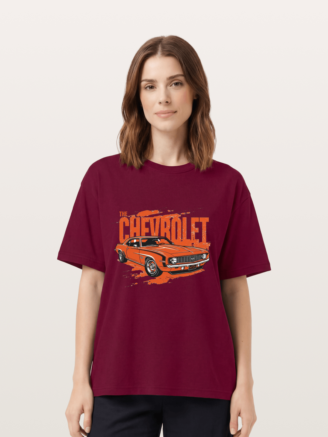 Orange Classic American Car Gildan T-shirt