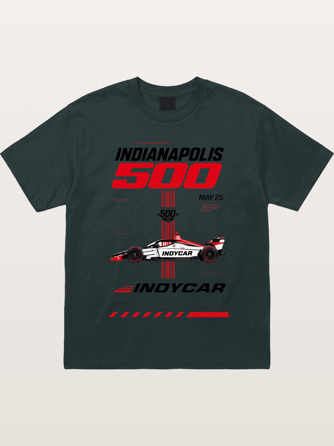 IndyCar Indianapolis 500 Poster Gildan T-shirt