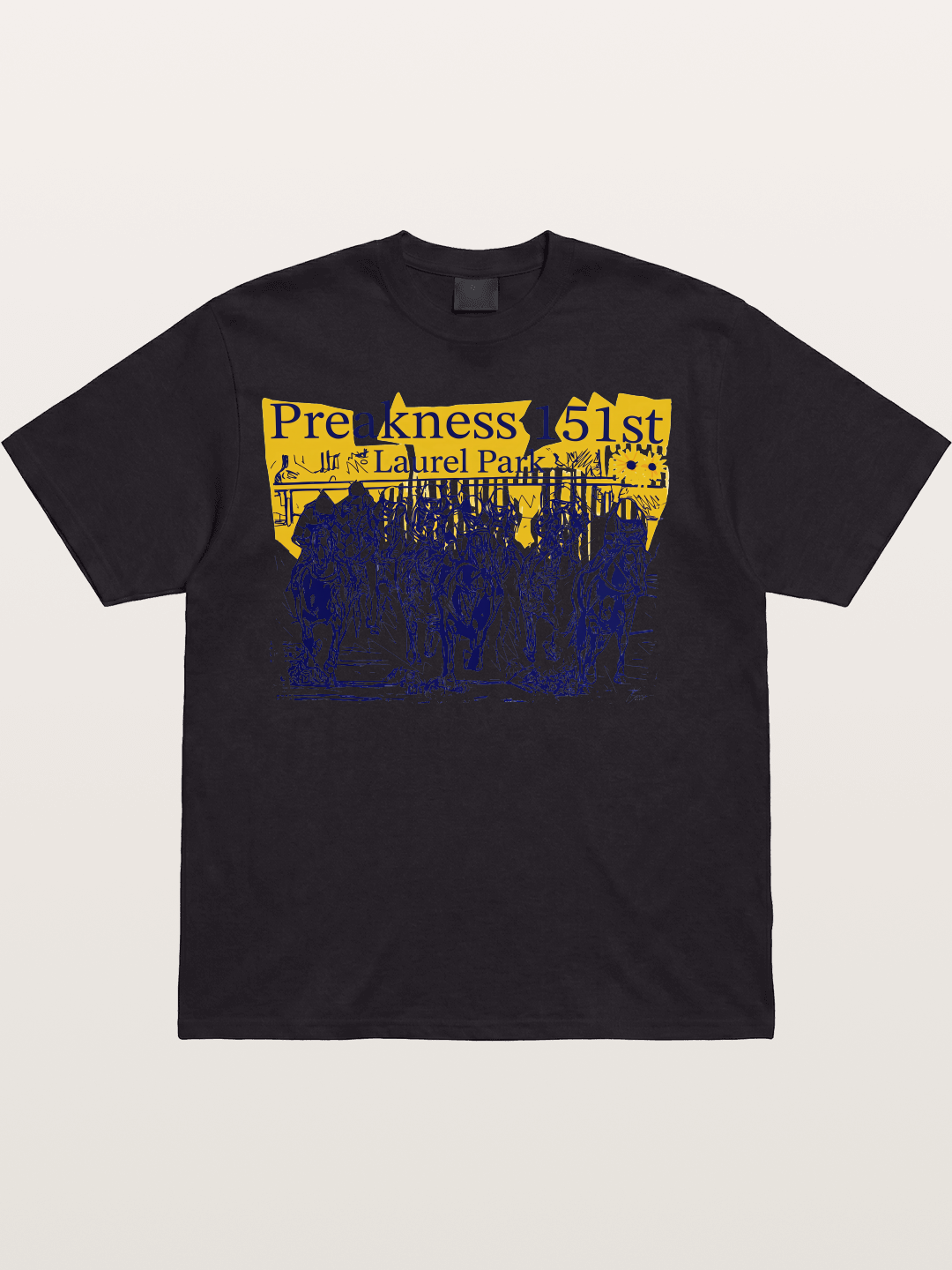 Preakness 151 Sketch Racing Art Cotton T-shirt