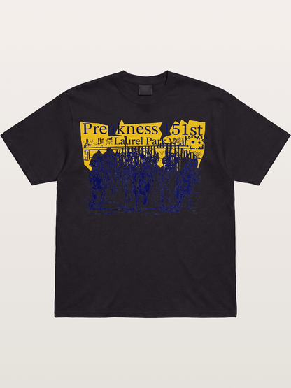 Preakness 151 Sketch Racing Art Cotton T-shirt
