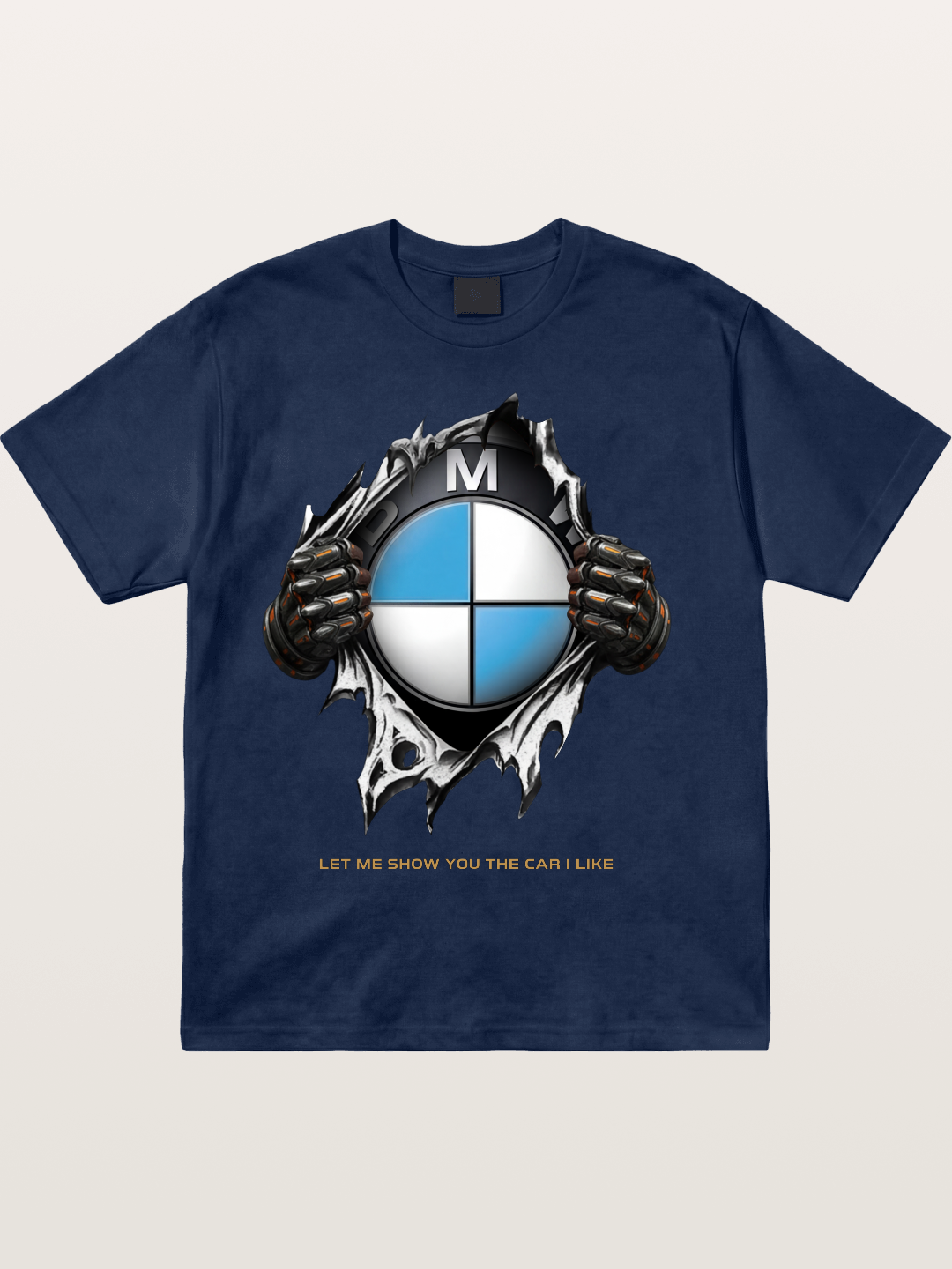BMW Roundel Tear Through Design Cotton T-shirt