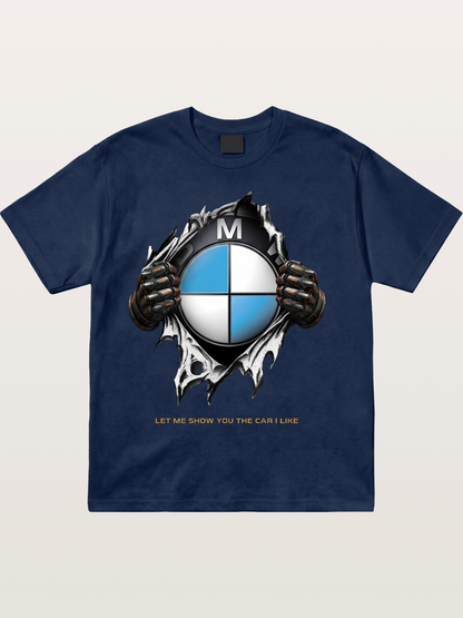 BMW Roundel Tear Through Design Cotton T-shirt