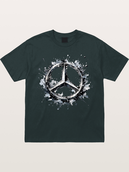 Mercedes Ink Wash Logo Art Gildan T-shirt