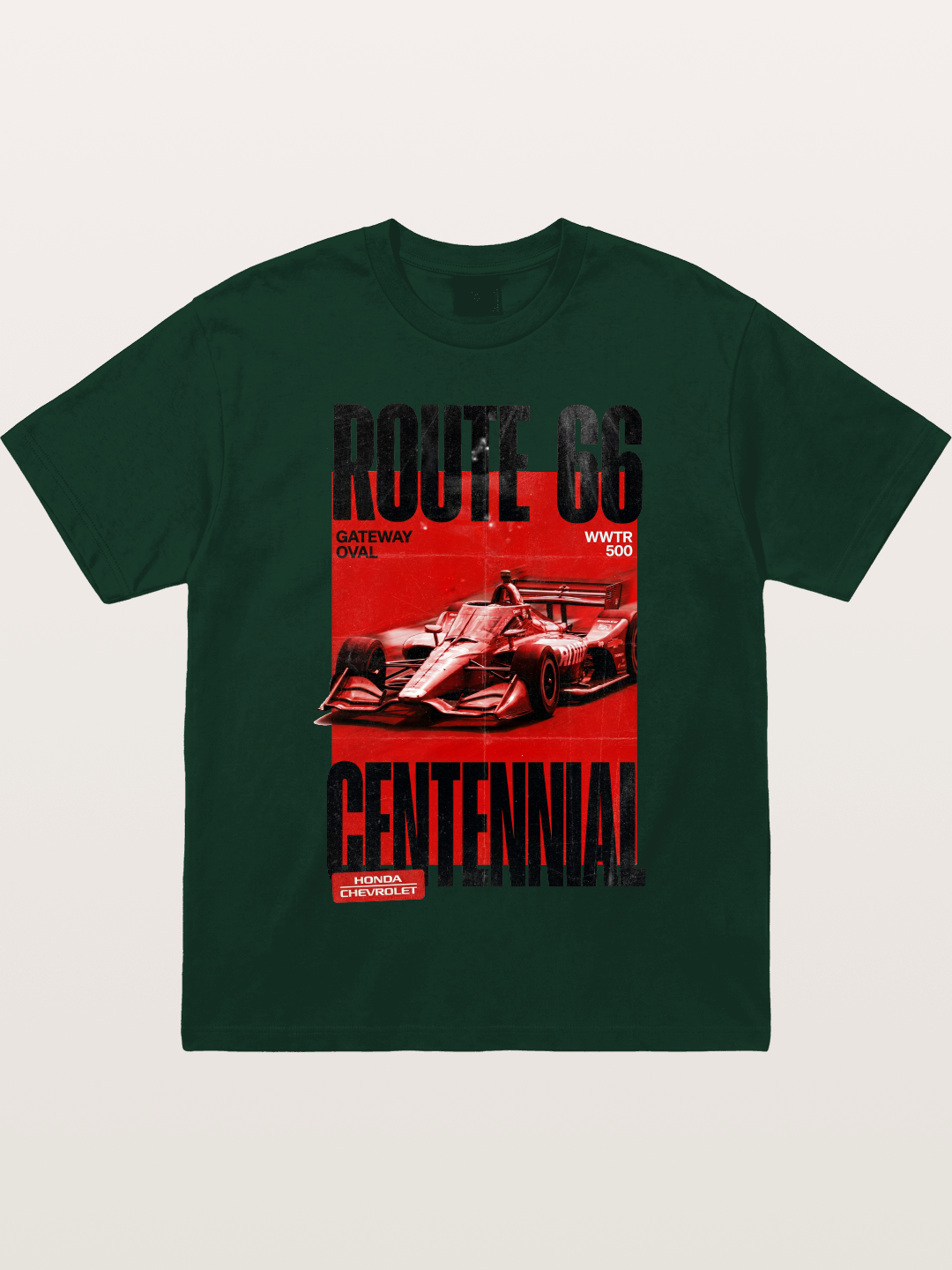 Red Tone Route66 Racing Card Gildan T-shirt