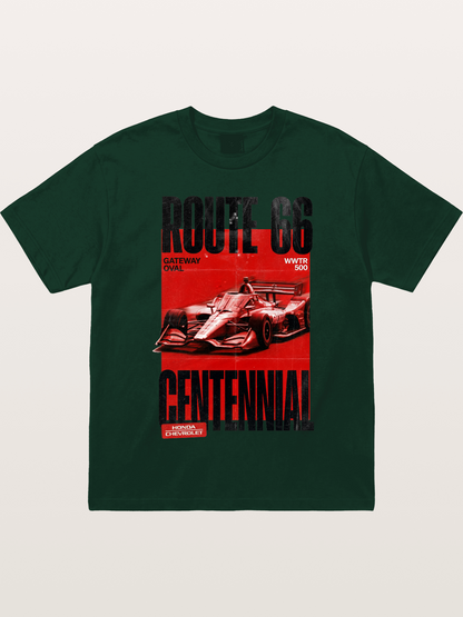 Red Tone Route66 Racing Card Gildan T-shirt