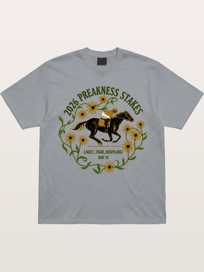 Preakness Stakes Laurel Wreath Badge Gildan T-shirt