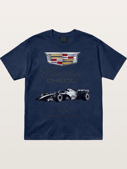 Checo Perez Cadillac F1 Print Cotton T-shirt