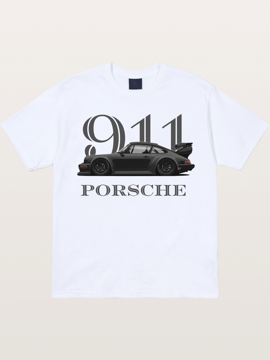 Porsche 911 Widebody Black Sports Car Gildan T-shirt
