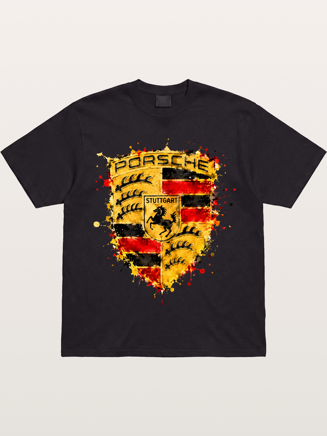 Porsche Splash Crest Design Gildan T-shirt