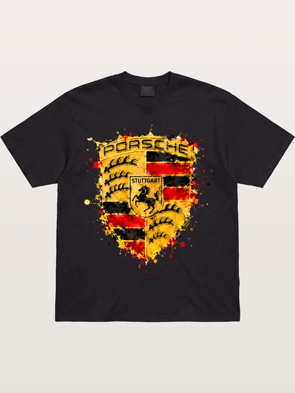 Porsche Splash Crest Design Gildan T-shirt