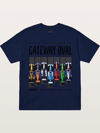 Vertical Grid Gateway Oval Art Gildan T-shirt